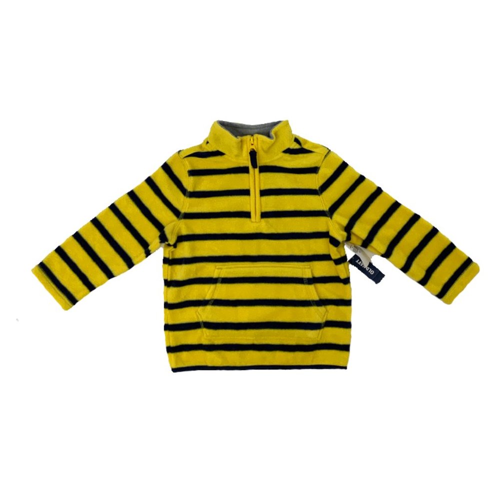 NWT Striped Fuzzy Quarter Zip Sweater